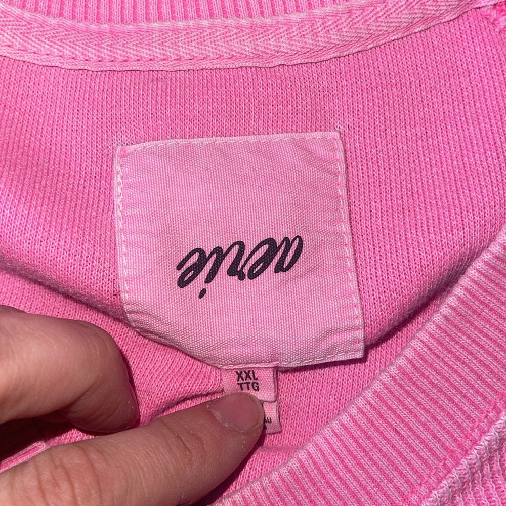 aerie Short Sleeve Thermal Tee in Hot Pink - Picture 3 of 6